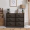 Sorbus 6 Drawers Dresser- Storage Unit with Steel Frame, Wood Top, Fabric Bins - for Bedroom, Closet, Office and more